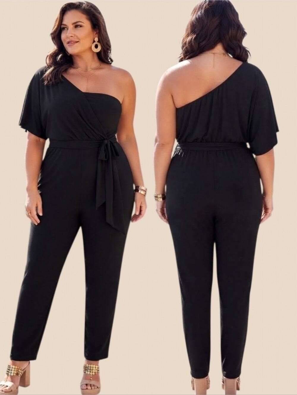 RAMY BROOK Toma Draped One Shoulder Jumpsuit - Size XXL - 18 - 20